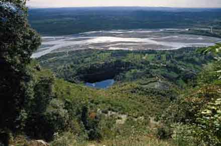 Il lago e i canali intercciati del Tagliamento