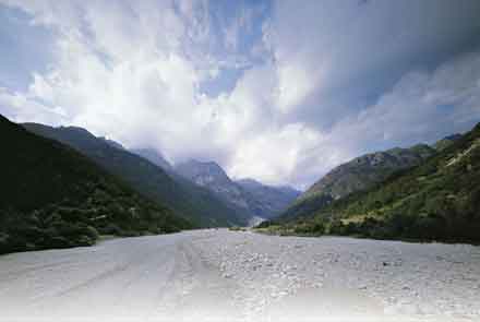 Panorama all'imbocco della Val Cimoliana