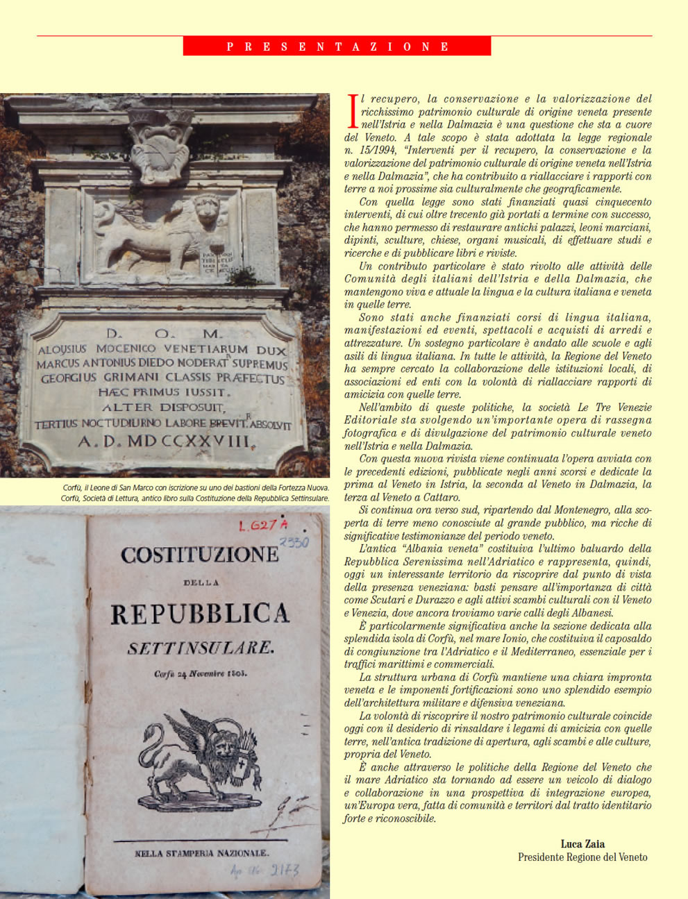 Presentazione Zaia