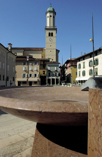View of the square overlookeed by the bell-tower