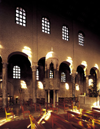 Inner view of the Sant'Euphemia's Basilica