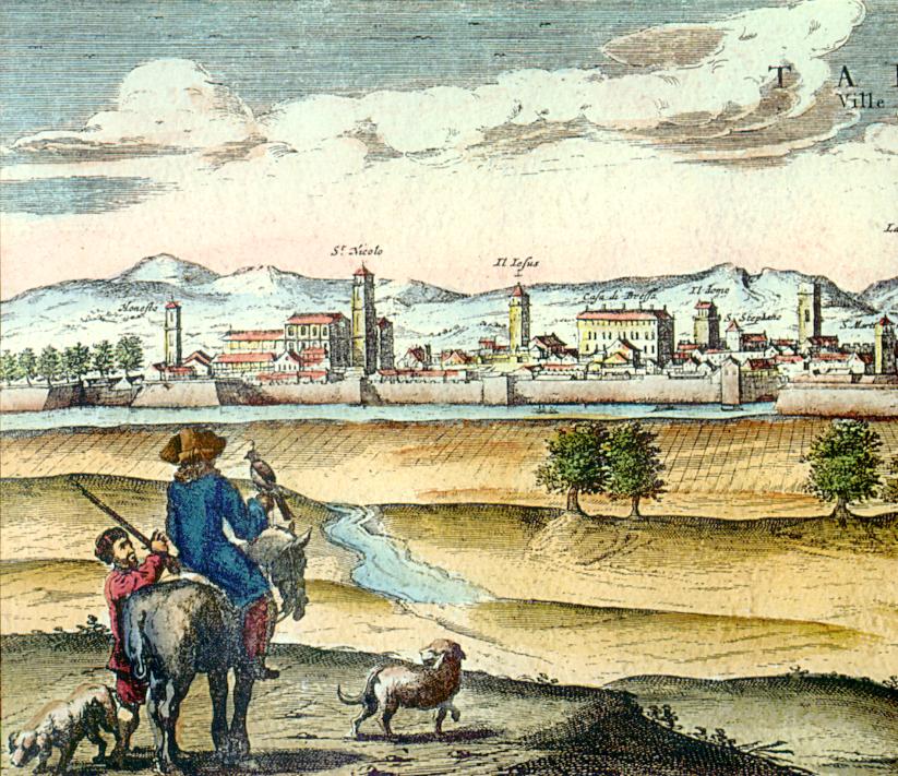 Trevigny ou Tarvisi, incisione di Pieter Mortier, 1704